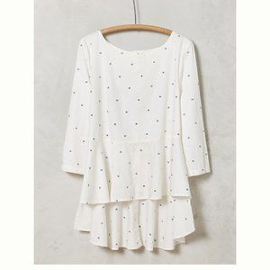 ANTHROPOLOGIE MAEVE Dotty Peplum Top_Sold Out in Stores_SZ 10